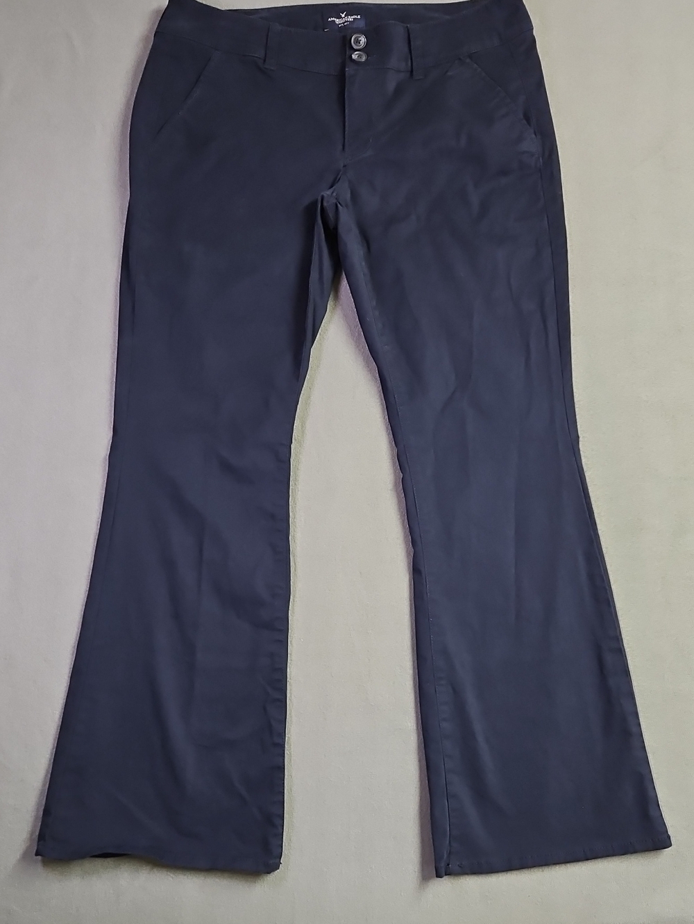 Vintage American Eagle Outfitters Artist Stretch Dark Navy Flare Chino Pants